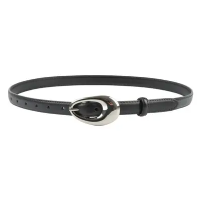 Women's Genuine Leather Belt Black Textured South Korea Dress Suit Jeans