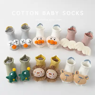 Newborn Cartoon Star Socks Green Yellow 0-3Y
