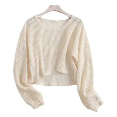 Women New Crochet Hollow Sweater Sunscreen Top