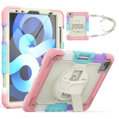 iPad 10.9 Silicone Protective Case with Rotating Bracket & Bracelet