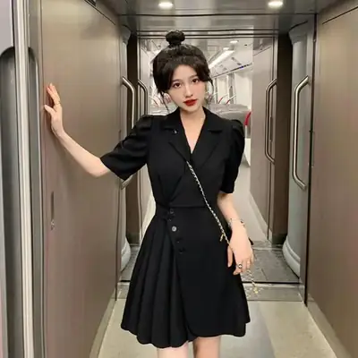Women Summer Asymmetrical Pleated Skirt Suit Pink