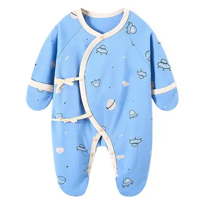 Newborn Pure Cotton Cartoon Baby Jumpsuits White