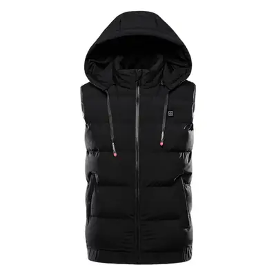 Men Hooded Puffer Vest Grey Nine Zone Electric Winter Warm