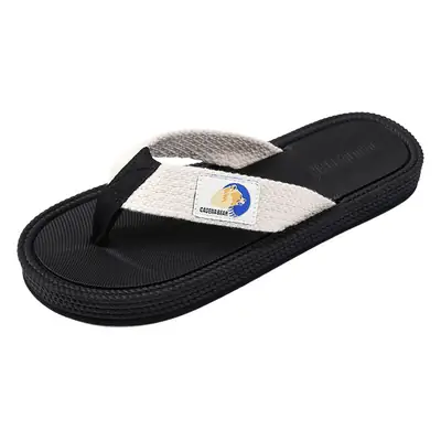 2024 New Summer Flip-Flops for Men, High-Bottom Soft-Soled, Poop-Feeling Webbing Flip-Flops, Non-Slip Fashionable Sandals