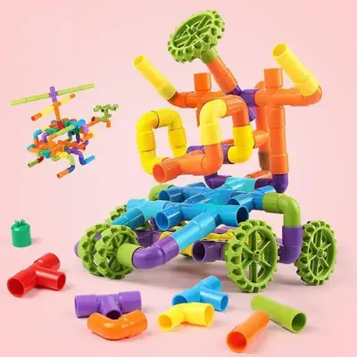 Water Pipe Building Blocks for Kids Educational Toy