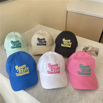 Women's Korean Style Letter Embroidered Sun Hats