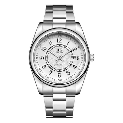 IIK Men's Stainless Steel Waterproof Calendar Sports Watch