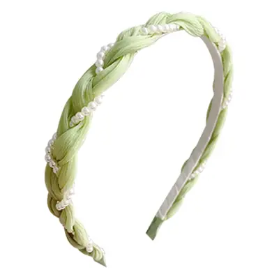 Green Twist Pearl Hairband for Women Summer