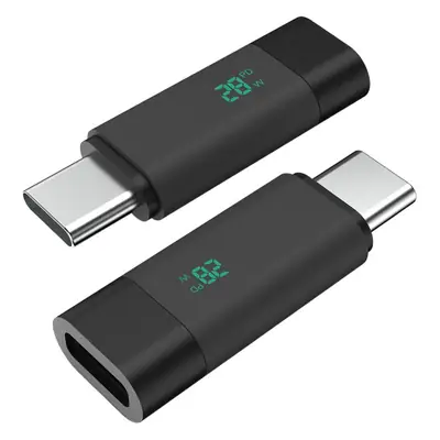 Type-C Male to Female Fast Charging Cable with Digital Display