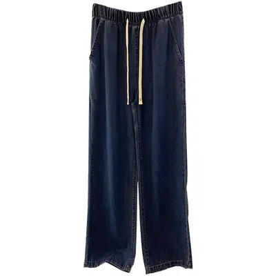 Women Dipped Tencel Jeans Wide Leg Summer 2024