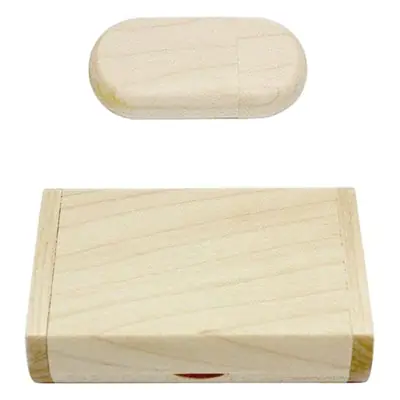 Wooden USB Engraving Gift Box with Bamboo Design