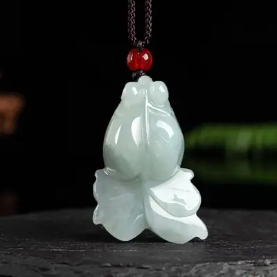 Jadeite Goldfish Pendant for Men Women