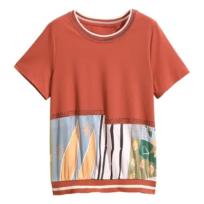 Women's 2023 Loose Round Neck T-Shirt Large Size