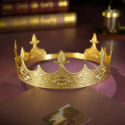European King Crown Headdress for Men Royal Performance Wear