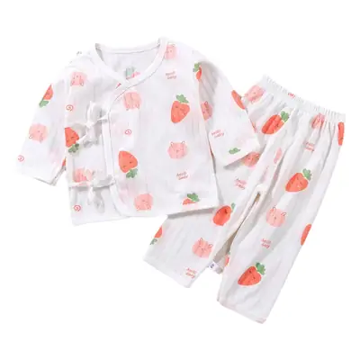 Baby Strawberry Print Cotton Pajamas Set