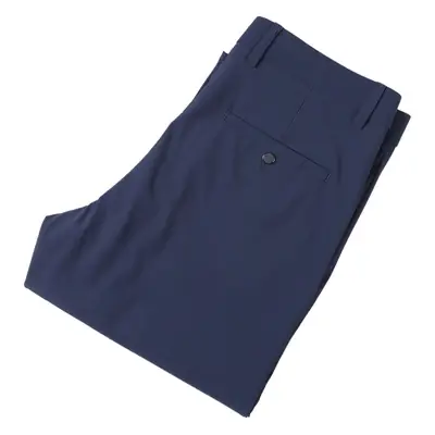 Men's Blue Ice Silk Western Trousers Elastic Loose Straight