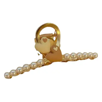Women's Metallic Pearl Hair Clip Summer Large