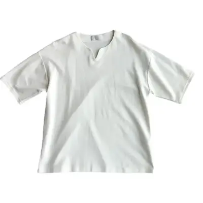 Men Black V Neck Short Sleeve T-Shirt Loose Fit