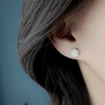 French Style Mother-of-Pearl Earrings 925 Silver