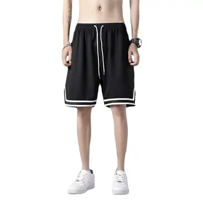 Men's White Ice Mesh Basketball Shorts Quick Dry