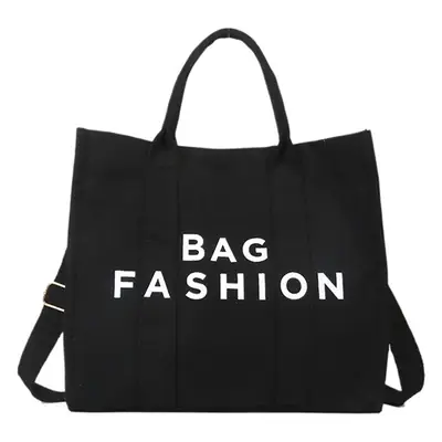 Red Letter Print Large Capacity Shoulder Crossbody Tote Bag