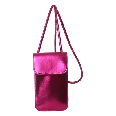 Black Vertical Mobile Phone Shoulder Bag for Women