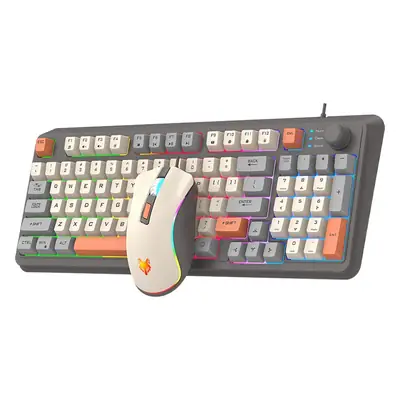 Xuan Yinhu K82 Gaming Keyboard with Mechanical Feel, Gaming Luminous Desktop Computer Office Home USB Wired Keyboard