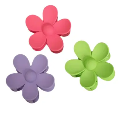 Orange Flower Hairpin Women's Ponytail Grab Clip