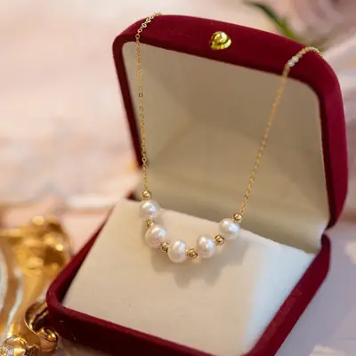 925 Silver Pearl Clavicle Necklace for Women