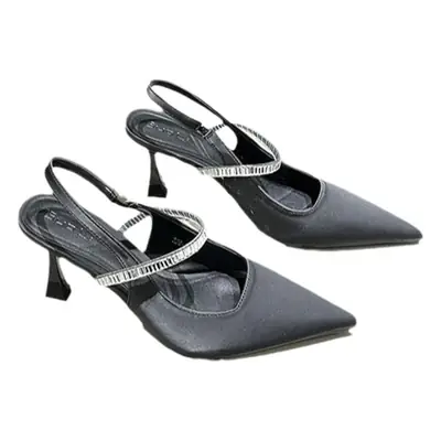 Black French Mary Jane Heels for Women Spring Summer