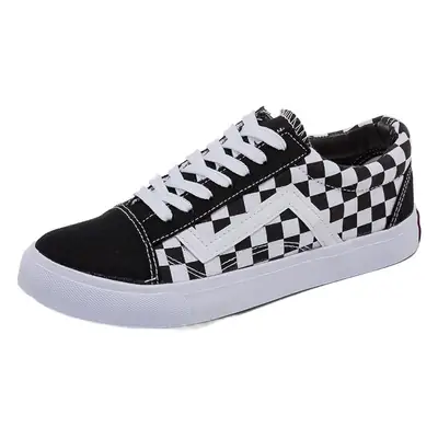 2024 Checkered Canvas Casual Sneakers for Women