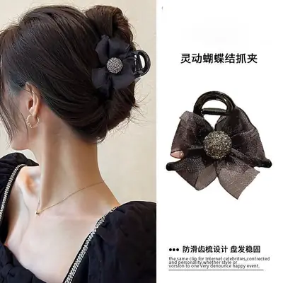 Elegant Hairpin with Bow-Knot Gripping Clip for Women