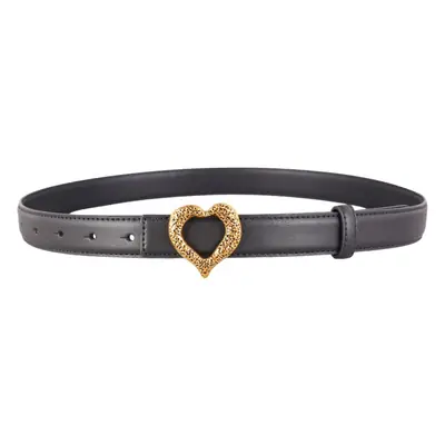 Women's Heart Gold Plated Genuine Leather Belt