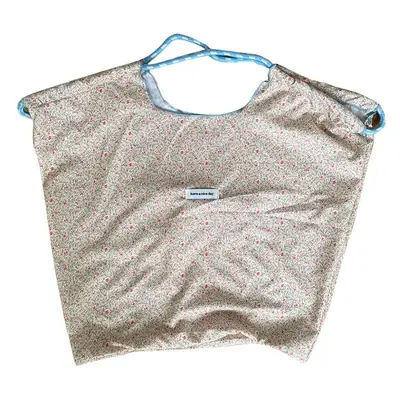 Floral Crossbody Bag Blue White Drawstring Shoulder