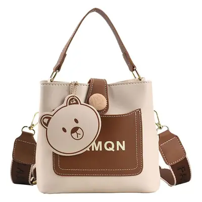 Women's Cute Bear Handbag Brown Beige 2026