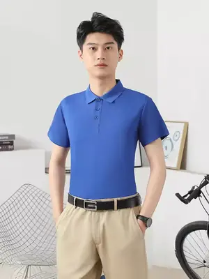 Men White Polo T-Shirt Short Sleeve Summer