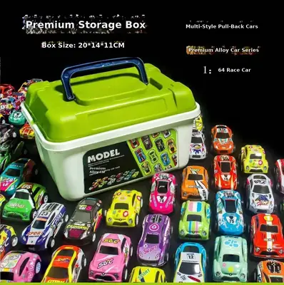 Chenghai Alloy Car Toy Storage Box Set Green 20x14x11