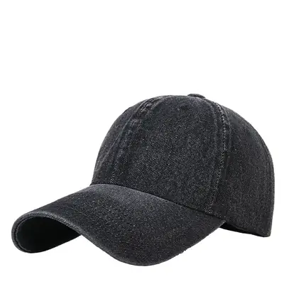 Pink Women's Retro Denim Cap Windproof Sunscreen