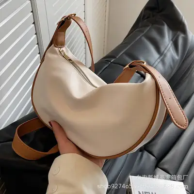 Brown PU Shoulder Bag for Women Commuting Lightweight