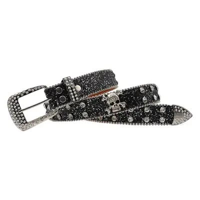 Punk Rhinestone Belt with Diamond Inlays