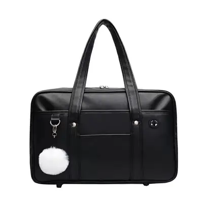 Brown PU Leather Travel Bag for Students
