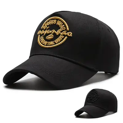 Men's Black Embroidered Baseball Hat with "SPRISO WE ARE THE WINNER" Design