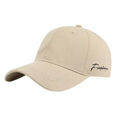Women Beige Beaded Baseball Cap with Wide Brim