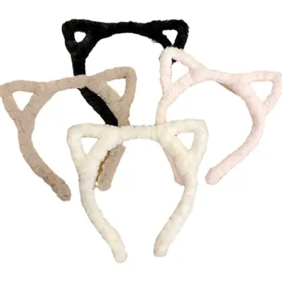 Cute Plush Cat Ear Hairband for Girls