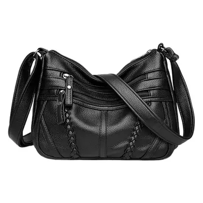 Black Quilted Crossbody Bag for Women 2026