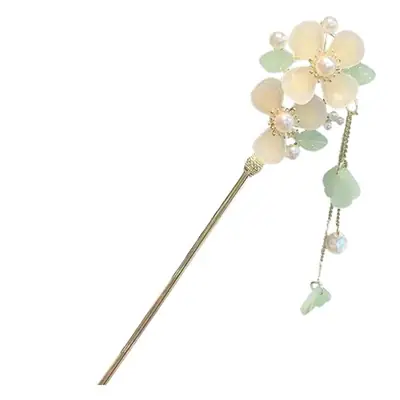 Antique Flower Hairpin for Girls' Ancient Walking Tassel Hair Accessory