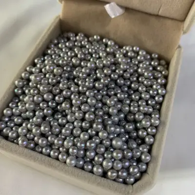 Freshwater really many hemp 3-4mm small round beads Gray naked beads loose beads particles can be finely selected matching factory outlets