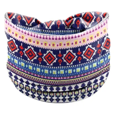 New Ethnic Printed Headband for Women Sweat Absorbent