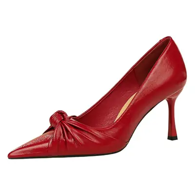 Women's Cream Bow Heel Sandals