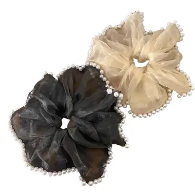 French Hepburn Style Pearl Hair Ring for Women